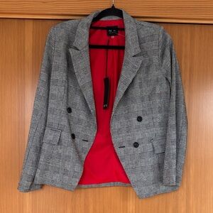 N°. Eleven Black and White Plaid Blazer